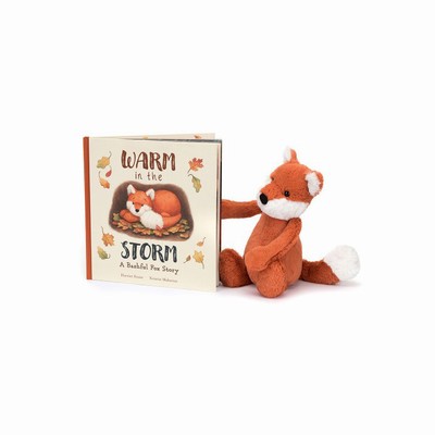 Jellycat Warm in the Storm and Bashful Fox Cub Medium Australia | 460953NXT